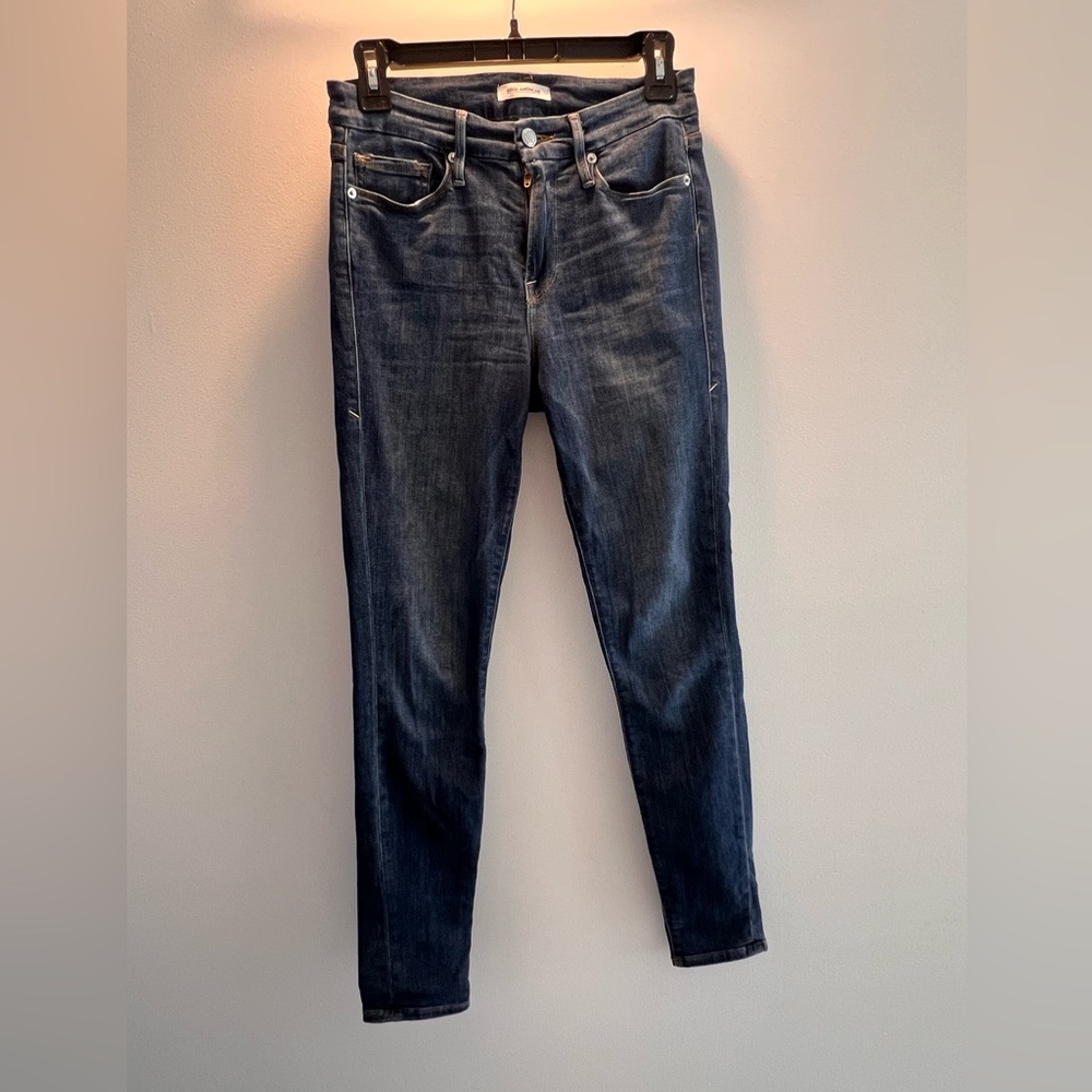 Good American Dark Wash Skinny Jeans